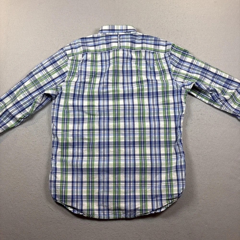 Banana‎ Republic Mens Shirt Soft Wash Standard Fit Button Up Plaid Cotton Medium